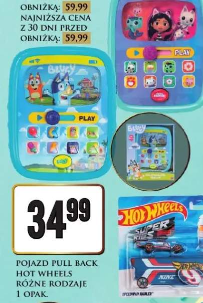 Pojazd Pull Rack Hot Wheels różne rodzaje