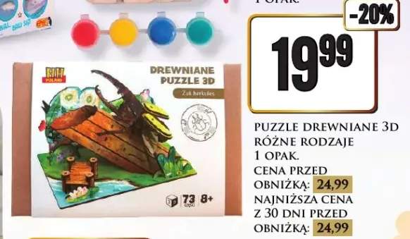 Puzzle drewniane 3D różne rodzaje