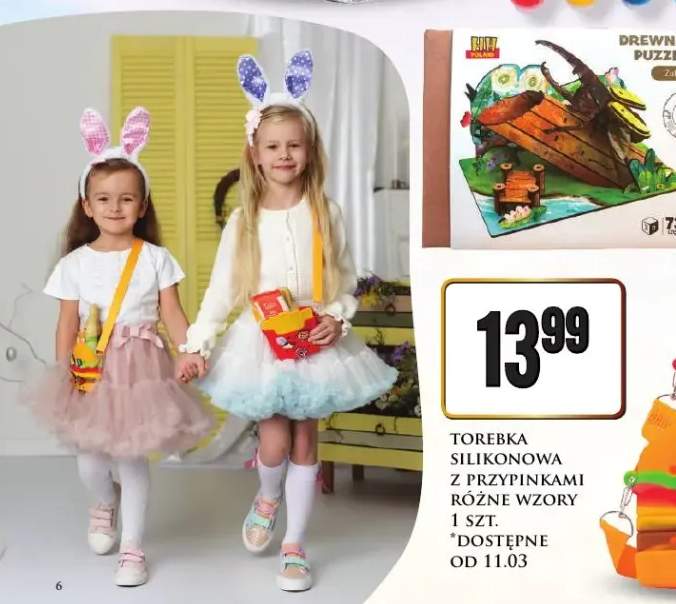 Torebka silikonowa z przypinkami różne wzory