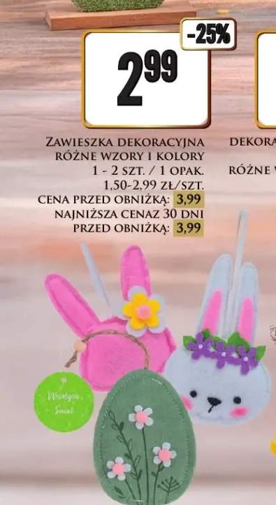 Zawieszka dekoracyjna różne wzory i kolory