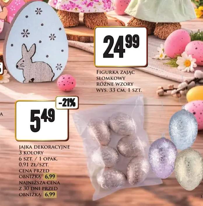 Figurka zając słomkowy różne wzory