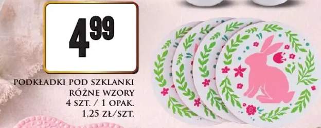 Podkładki pod szklanki różne wzory