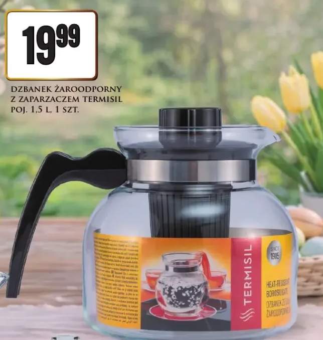 Dzbanek żaroodporny z zaparzaczem Termisil