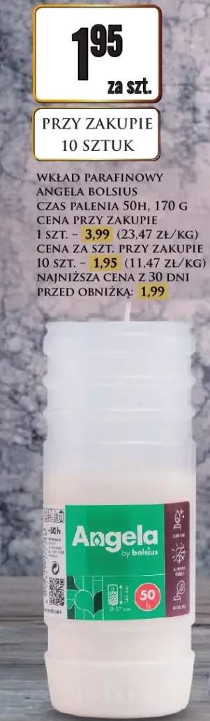 wkład parafinowy do znicza