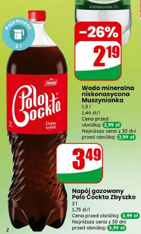 Woda mineralna niskonasycona Muszynianka