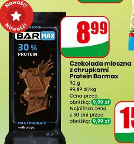 Czekolada mleczna z chrupkami Protein Barmax