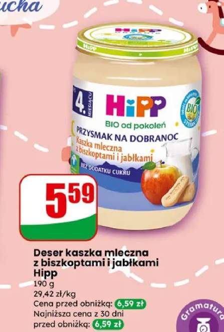 Deser kaszka mleczna z biszkoptami i jabłkami