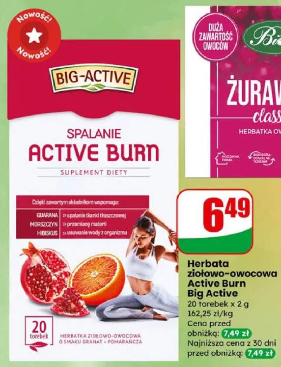 Herbata ziołowo-owocowa spalanie Active Burn