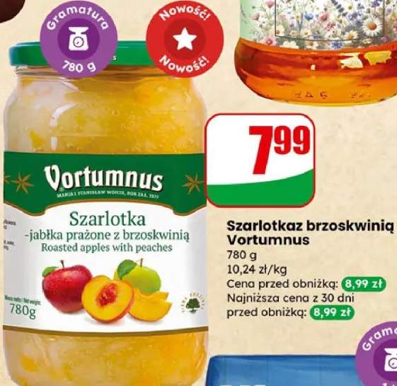 Szarlotka z brzoskwinią