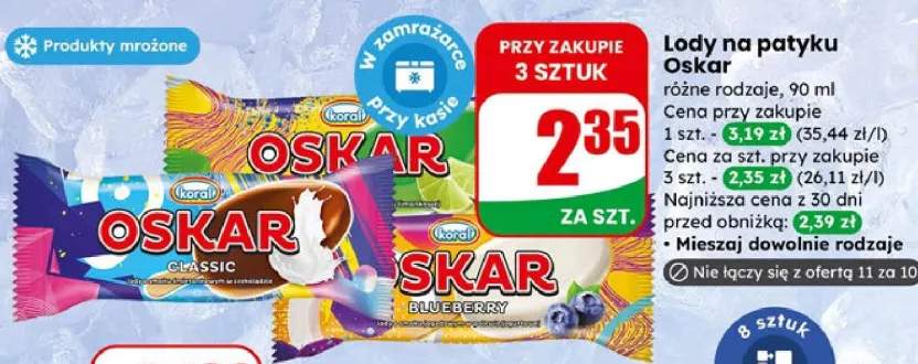 Lody na patyku różne rodzaje