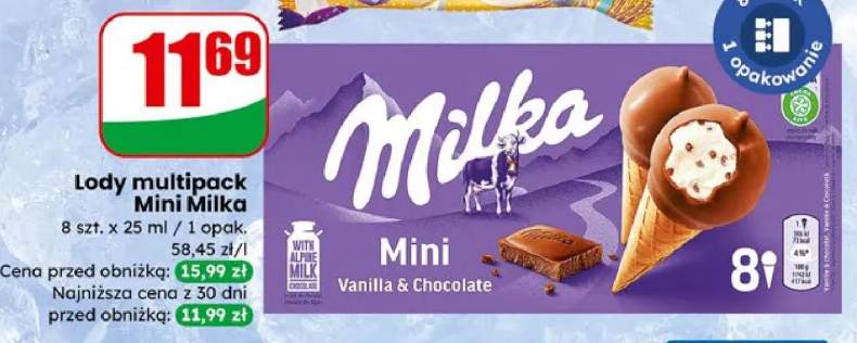 Lody multipack Mini Milka