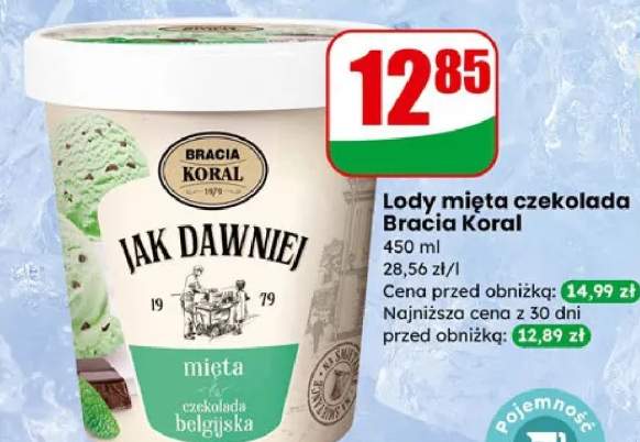 Lody mięta czekolada