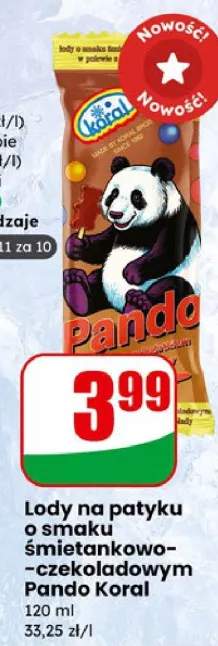 Lody na patyku o smaku śmietankowo-czekoladowym