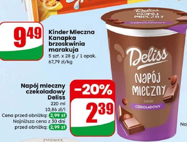 Mleczna kanapka brzoskwinia marakuja