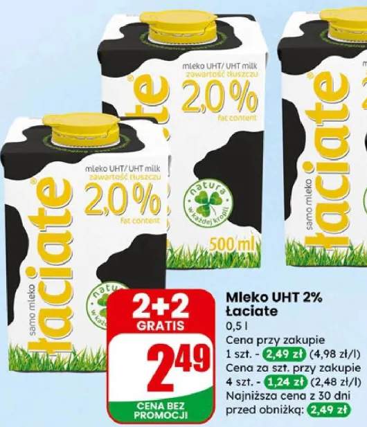 Mleko UHT 2% Łaciate