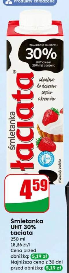 Śmietanka UHT 30% Łaciata