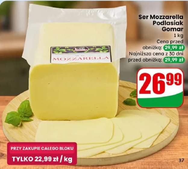 Ser Mozzarella Podlasiak Gomar