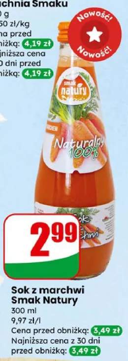 Sok z marchwi Smak Natury