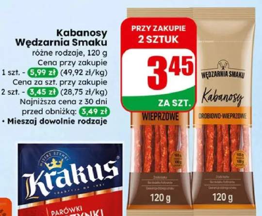Parówki z szynki Krakus