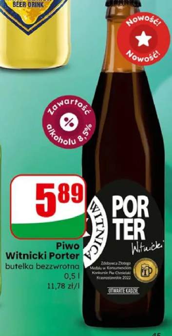 Piwo Witnicki Porter butelka bezwzrotna