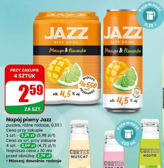 Napój piwny Jazz puszka różne rodzaje