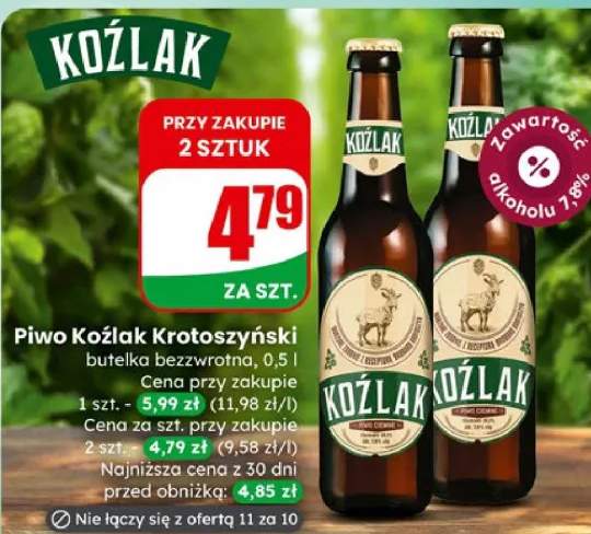 Piwo Koźlak Krotoszyński butelka bezwrotna