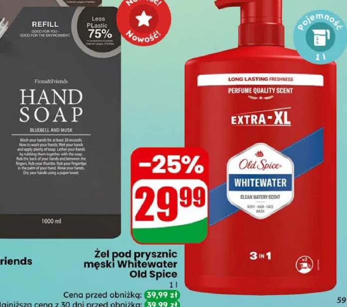Żel pod prysznic męski Whitewater Old Spice