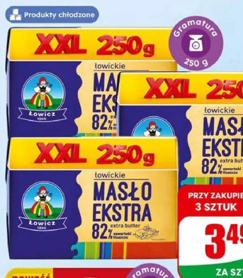 Masło ekstra 82% Łowickie