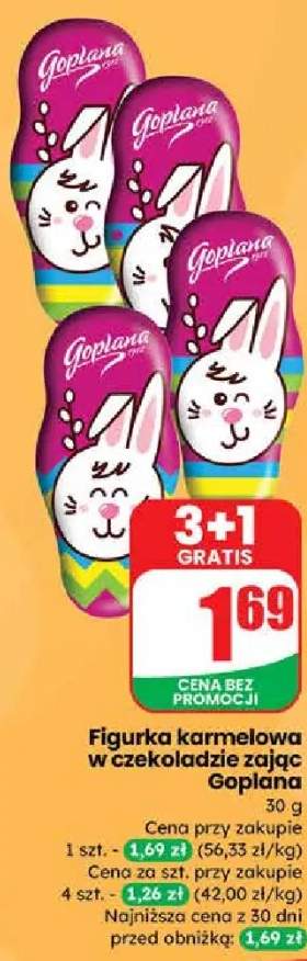 Figurka karmelowa w czekoladzie zajac