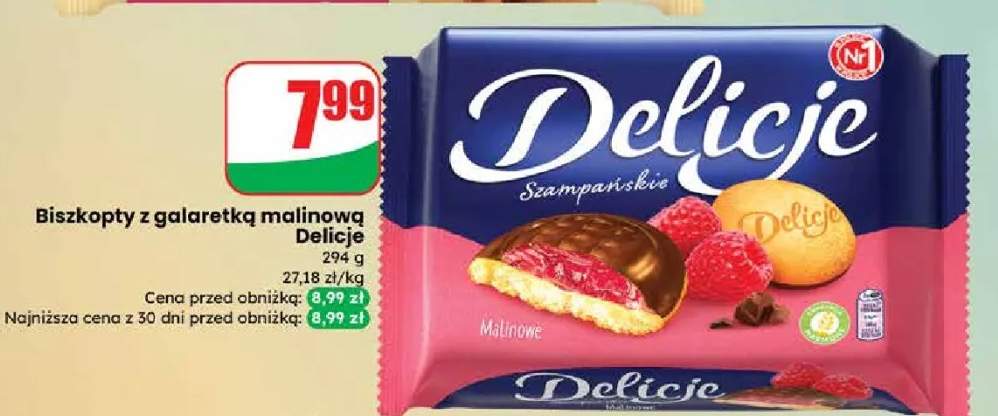 Biszkopty z galaretką malinową