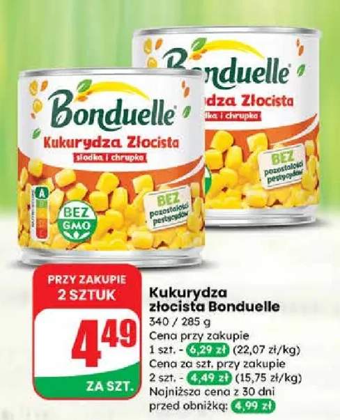 Kukurydza złocista słodka i chrupka