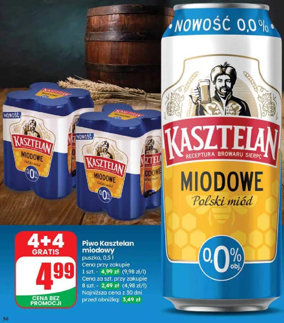 Piwo Kasztelan miodowy puszka