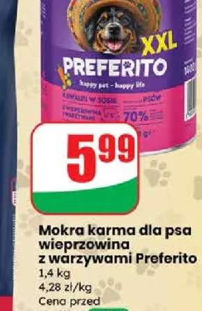 Mokra karma dla psa wieprzowina z warzywami