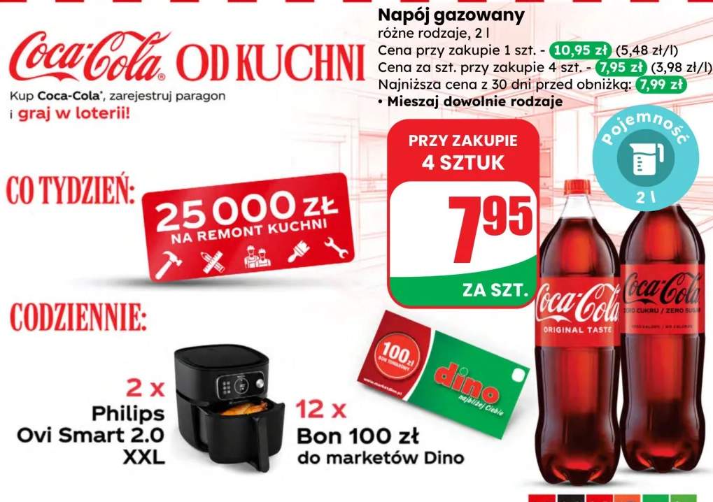 Napój gazowany różne rodzaje Coca-Cola