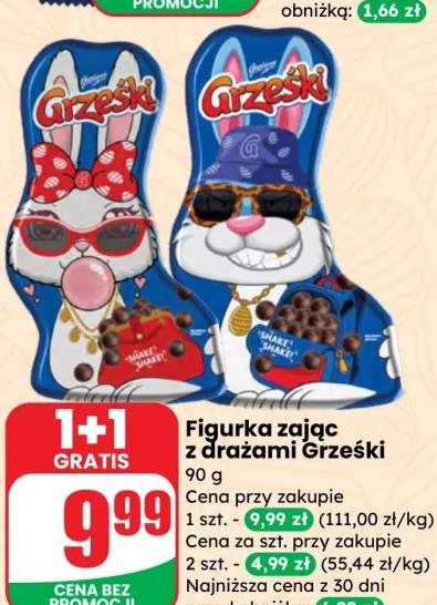 Figurka zając z drażami Grzeski