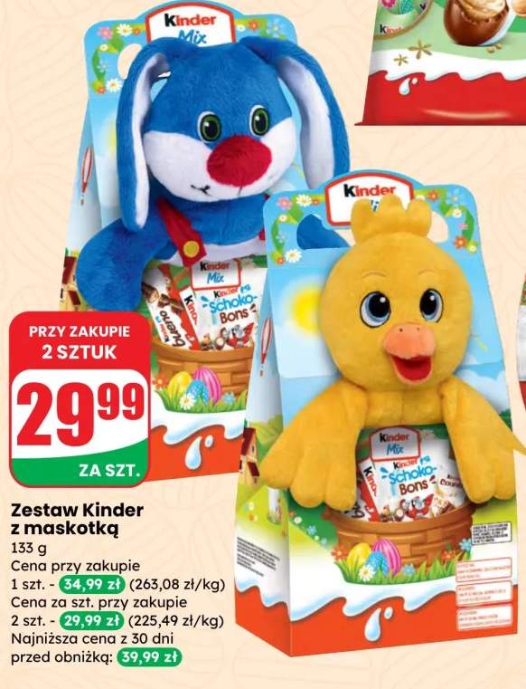 Zestaw Kinder z maskotką