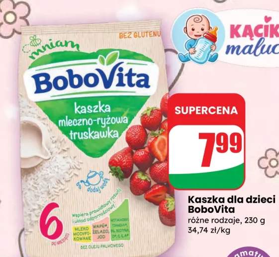 Kaszka mleczno-ryżowa truskawka