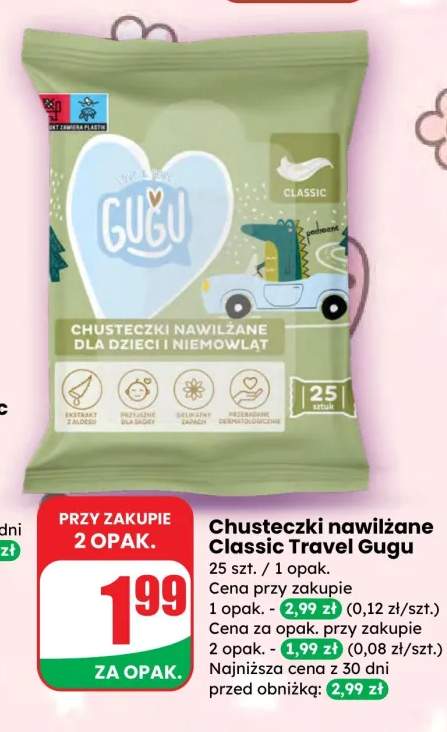 Chusteczki nawilżane Classic Travel