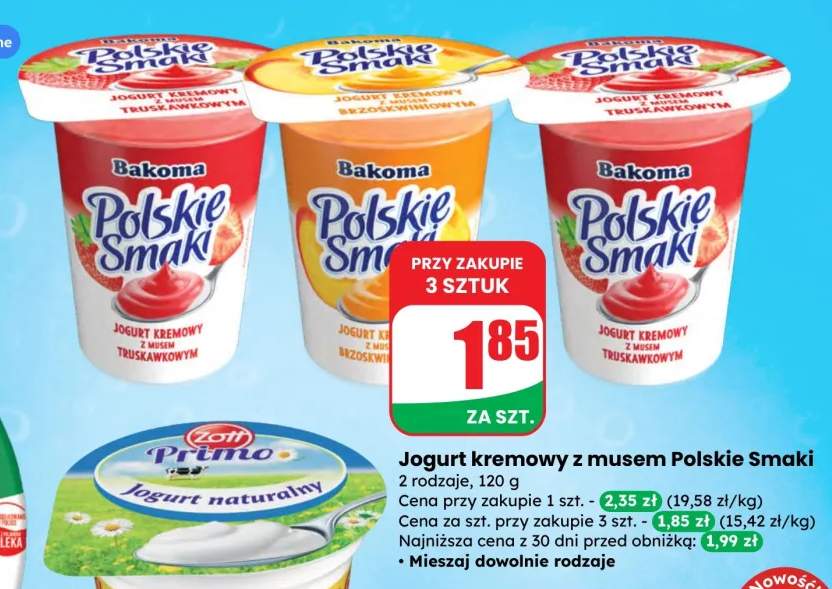 Jogurt kremowy z musem Polskie Smaki