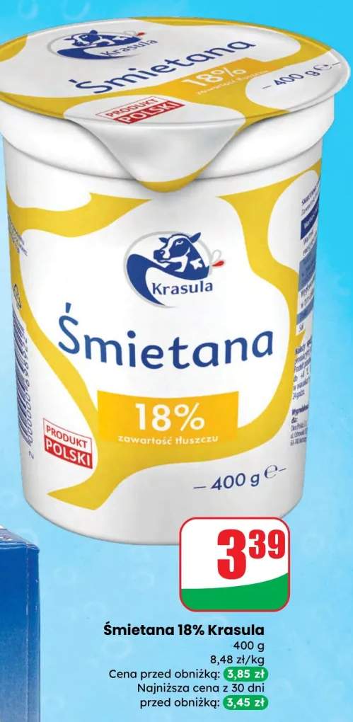 Śmietana 18% Krasula