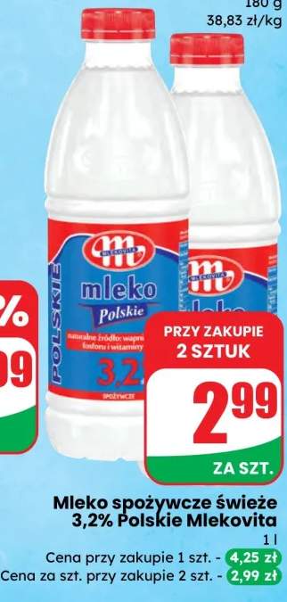 Mleko spożywcze świeże 3,2% Polskie