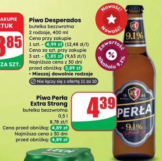 Piwo Desperados butelka bezzvrotna 2 rodzaje