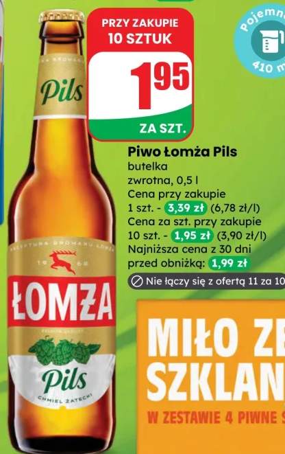 Piwo Łomża Pils butelka zwrotna