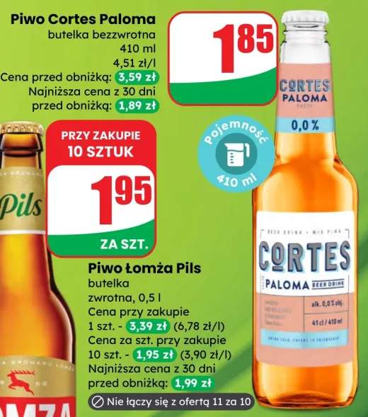 Piwo Cortes Paloma butelka bezwrotna