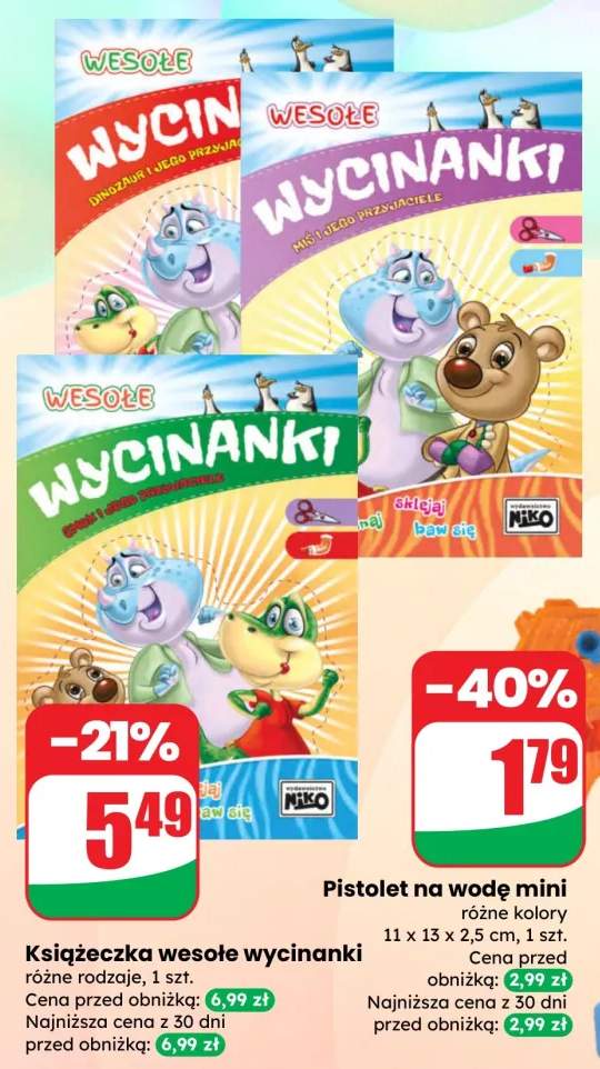 Pistolet na wodę mini różne kolory