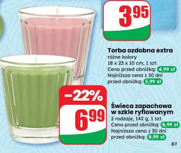 Świeca zapachowa w szkle kolorowym 2 rodzaje