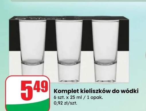 Komplet kieliszków do wódki