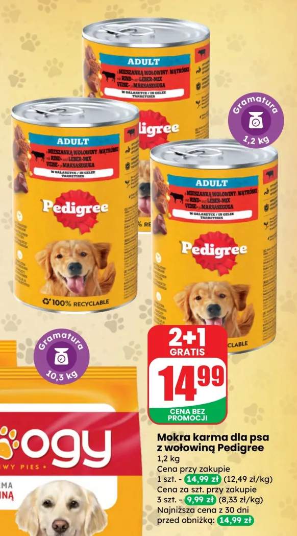 Mokra karma dla psa z wołowiną