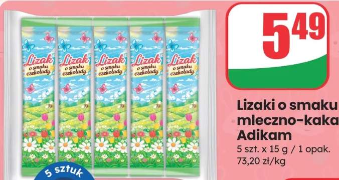 Lizaki o smaku mleczno-kakaowym