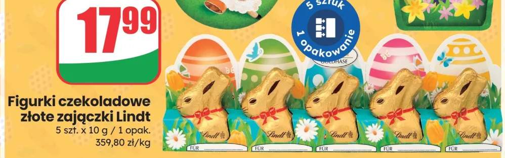 Figurki czekoladowe złote zajączki